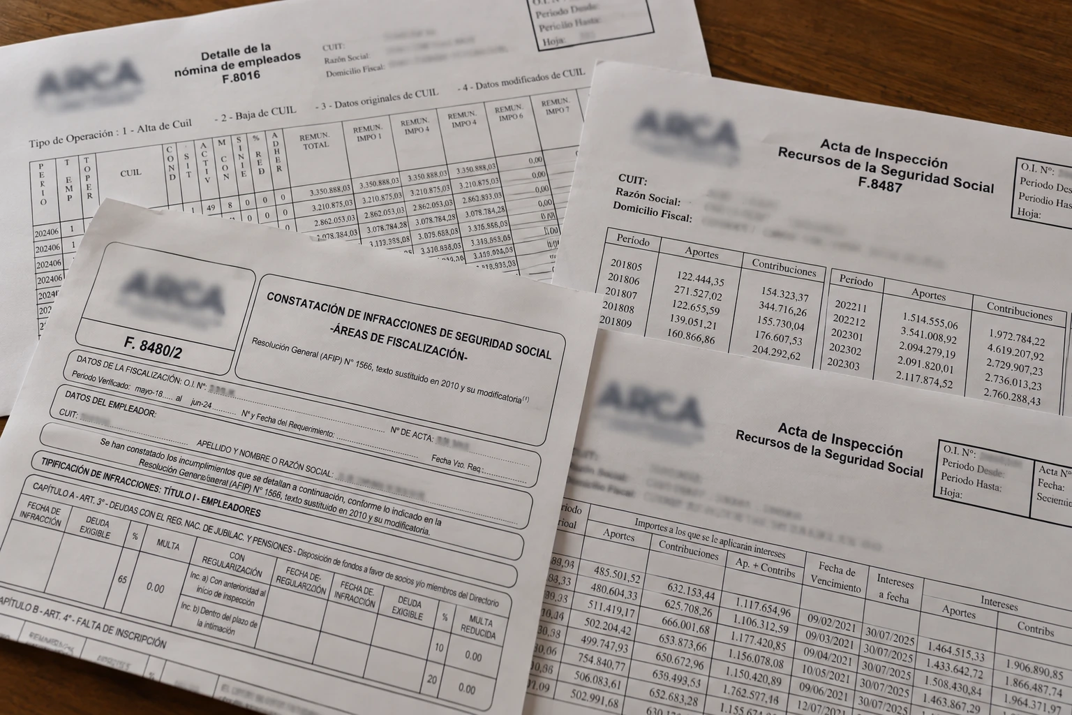 Documentos y expedientes de procedimientos ante ARCA